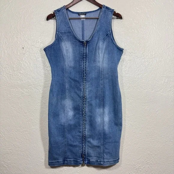 VENUS | Dresses | Venus Denim Jean Dress 6 Zipper Distressed 9s Y2k Style  Festival Grunge Street | Poshmark